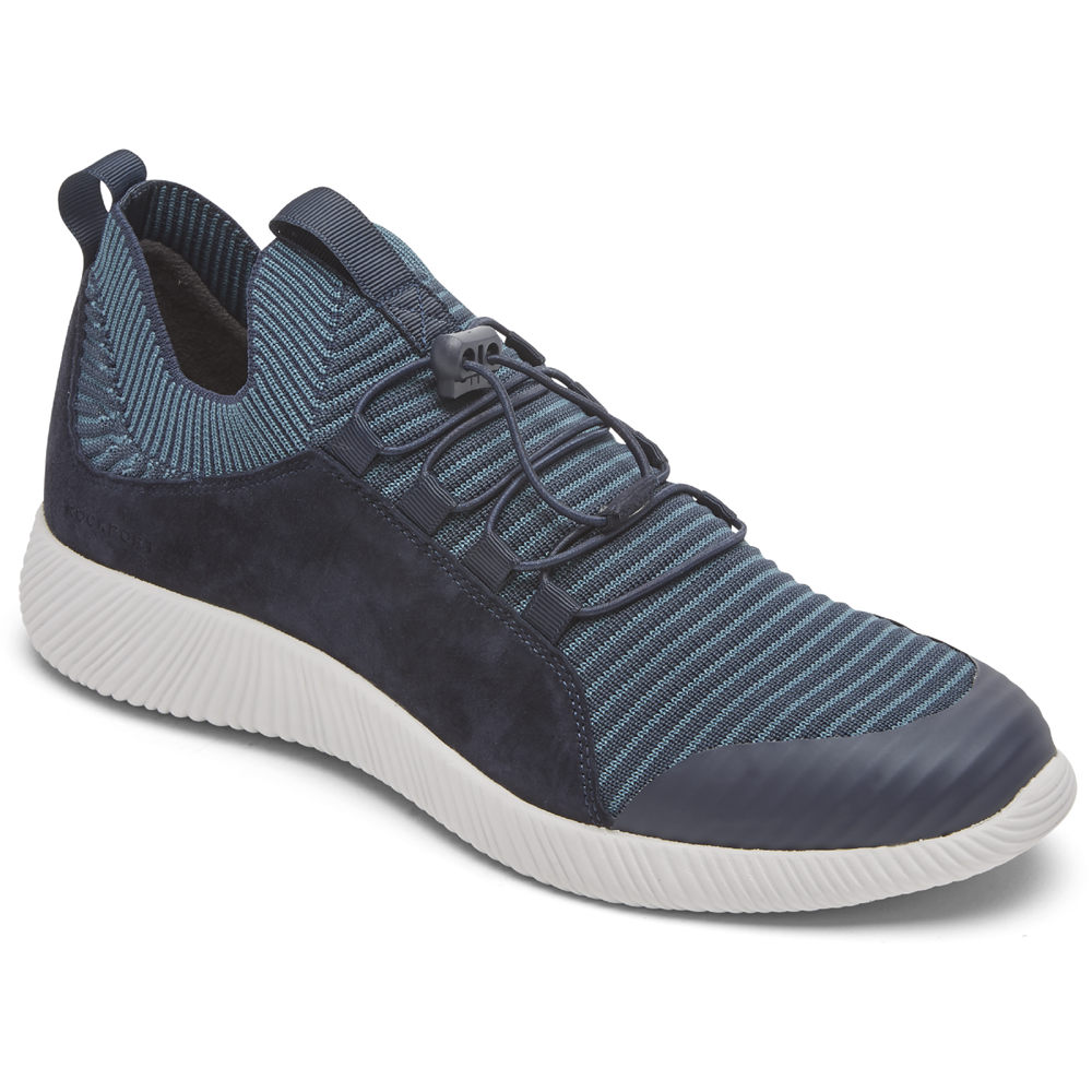 Tenis Rockport Mulher Azuis - City Lites Robyne Knit Bungee - 34278YTDU